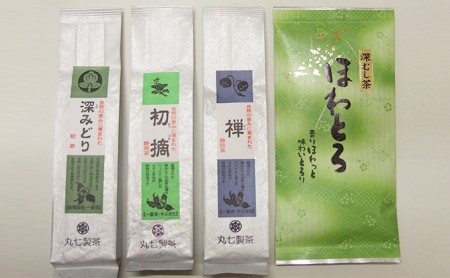 茶葉 詰め合わせ 100g × 4種 計 400g ( お茶 飲料 飲み比べ 日本茶 禅 深緑 初摘 ほわとろ 詰合せ ななや 丸七製茶 静岡県 藤枝市 人気茶葉 ふるさと納税茶葉 ふるさと茶葉 furusato茶葉 おすすめ茶葉 送料無料茶葉)