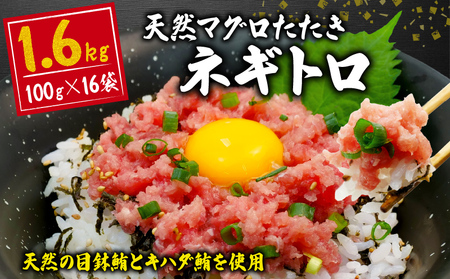 [2025年8月発送] 訳あり ネギトロ まぐろ 約1,6kg 16袋 100g × 16パック ねぎとろ 鮪