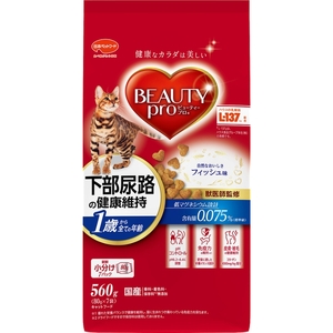 日本ペットフード ビューティープロ キャット 下部尿路の健康維持 1歳から 560g(80g×7袋入)×10袋(ケース) キャットフード