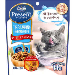 [ペットフード]日本ペットフード コンボプレゼント キャットおやつ 下部尿路の健康維持 42g(小分け14袋入り)×30袋(ケース)