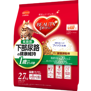ビューティープロ キャット 下部尿路の健康維持 低脂肪 1歳から 2.7kg ｘ4(ケース単位) キャットフード