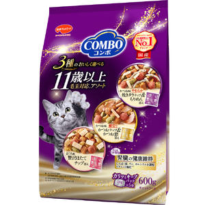 コンボ キャット 11歳以上 毛玉対応アソート 600g x12(ケース単位) キャットフード