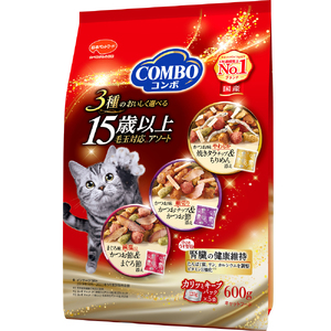 コンボ キャット 15歳以上 毛玉対応アソート 600g x12(ケース単位) キャットフード