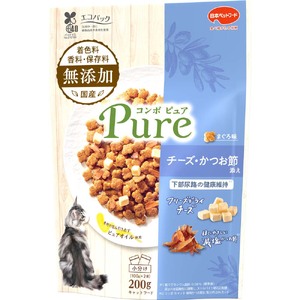 コンボ ピュア キャット まぐろ味・チーズ・かつお節添え 200g x12(ケース単位) キャットフード