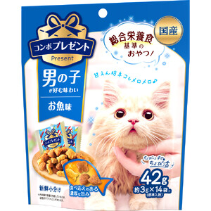 コンボ プレゼント キャット おやつ 男の子 お魚味 42g x30(ケース単位) キャットフード
