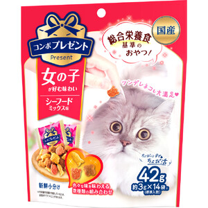 コンボ プレゼント キャット おやつ 女の子 シーフードミックス味 42g x30(ケース単位) キャットフード