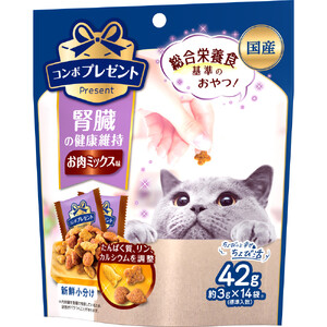 コンボ プレゼント キャット おやつ 腎臓の健康維持 お肉ミックス味 42g x30(ケース単位) キャットフード