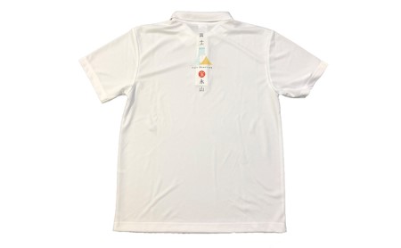 富士宝永山 ポロシャツ(縦)ホワイト