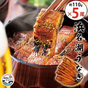食品添加物不使用の浜名湖うなぎ蒲焼 約110g蒲焼×5尾(付属タレ×1、山椒×5)[配送不可地域:離島]