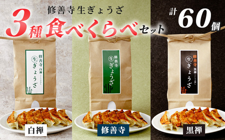 修善寺生ぎょうざ3種食べくらべセット(冷凍)60個入 | 餃子 餃子 餃子 ぎょうざ ぎょうざ [012-018]