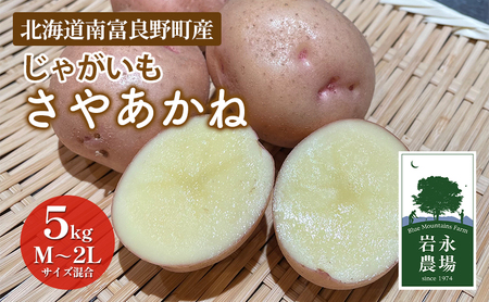 北海道 南富良野町 じゃがいも「さやあかね」5kg(M〜2Lサイズ混合) じゃがいも ジャガイモ さやあかね サヤアカネ 野菜 やさい