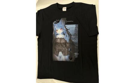 おまねこ転写プリントTシャツ　黒【Ｍサイズ】
