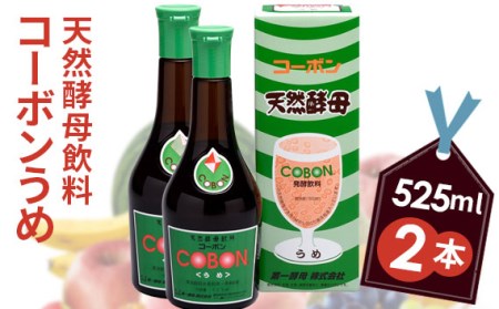 No.200428-01 天然酵母飲料「コーボンうめ」(525ml×2本)