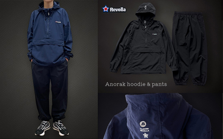 軽い着心地で絶妙なヌケ感がポイントのアノラックパーカー&パンツ 日本製 静岡県 牧之原市 Revolla