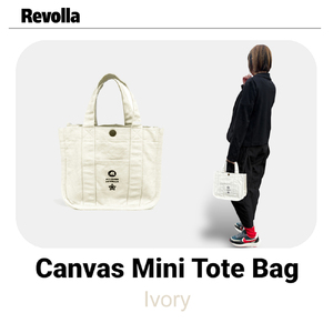[アイボリー]水筒が倒れない仕切り帆布ミニトートバッグ 静岡県 牧之原市 REVOLLA
