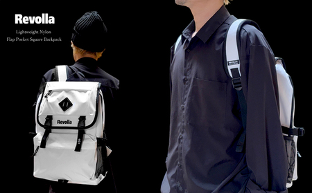 ナイロンフラップポケットスクエア リュックサック 男女兼用 16リットル 静岡県 牧之原市 REVOLLA