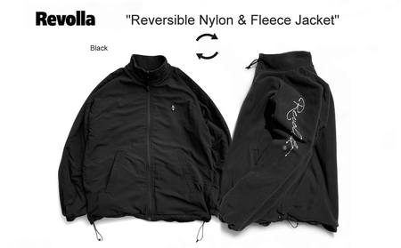 ファッション 洋服 2WAY リバーシブル ナイロン×フリース ブラック 静岡県 牧之原市 REVOLLA