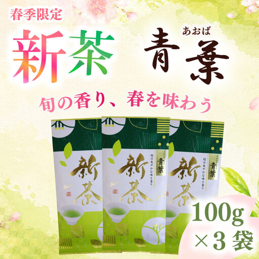 2026年度産 新茶 青葉 100g×3袋 静岡 県 牧之原市 相良物産