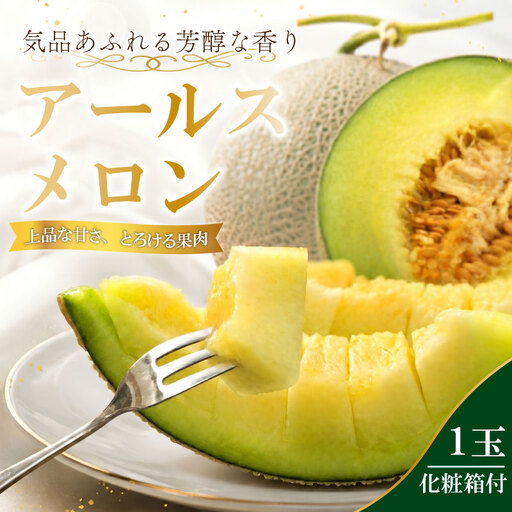 [ 先行予約 アールスメロン 1玉 ]メロン 1玉 化粧箱 入りのし対応可 お中元 贈答用 牧之原市 静岡 丸新柴本製茶