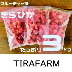 タイラファームの冷凍イチゴたっぷり3kg!フルーティーな香りのきらぴ香