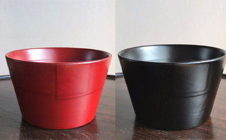 筒鉢[朱・黒](色選択可能) 工芸品 [黒]