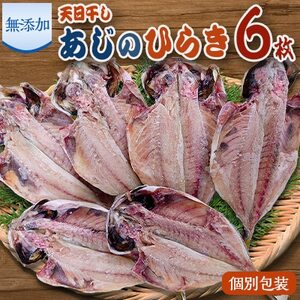 魚栄の天日干し あじのひらき6枚_魚介・海産物  干物 _【配送不可地域：離島】【1224274】