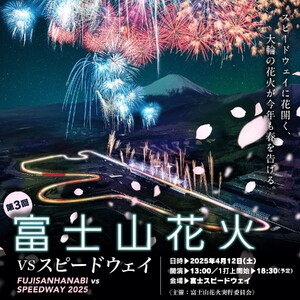 Q85[R7.4.12開催]富士山花火VSスピードウェイ2025 チケット M「Cパドック/P18/P19 パノラマ鑑賞エリア 駐車場付き」1枚