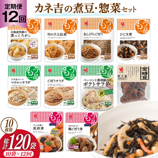 【12回 定期便 】ヤマザキ もう一品 煮豆 惣菜 セット 10種 ×各1 計10個 詰め合わせ [ヤマザキ 静岡県 吉田町 22424506]