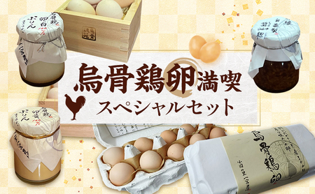 [烏骨鶏卵満喫スペシャルセット]平飼い烏骨鶏卵、卵かけご飯専用醤油麹、烏骨鶏卵黄100%プリン、卵白100%プリン たまご 生卵 タマゴ うこっけい 平飼い 醤油麹 プリン 森町 静岡県