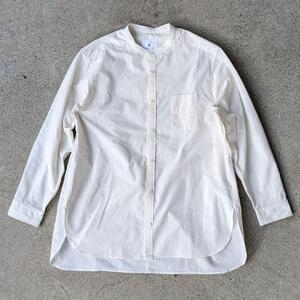 OSOCU 知多木綿 無漂白無染色生地 バンドカラーシャツ