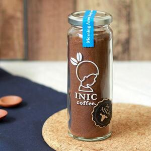 カフェオレ INIC coffee モーニングアロマ 瓶(14〜28杯分)粉末 極上 本格的 持ち運び オフィス 砂糖不使用 イニック
