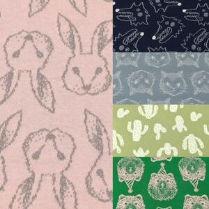 maffon リバーシブルジャガードニットカットクロスセット ニット生地で作れる小物のレシピ付き