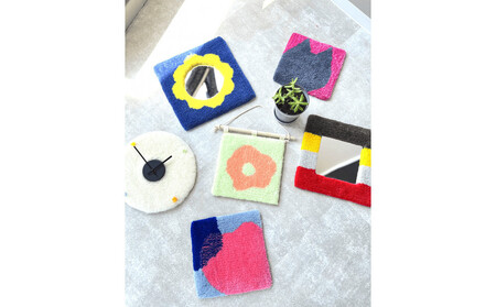 [オーダーメイド]タフティングでつくる世界に1つのオリジナルラグ小物 写真からデザインすることもできます!縦30cm×横30cm以下の作品