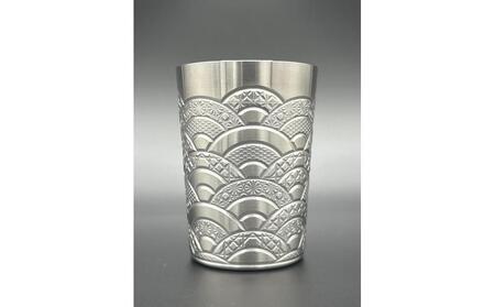 [扇]メタル切子〜小町〜 ―切子和柄ステンレスショートグラス―