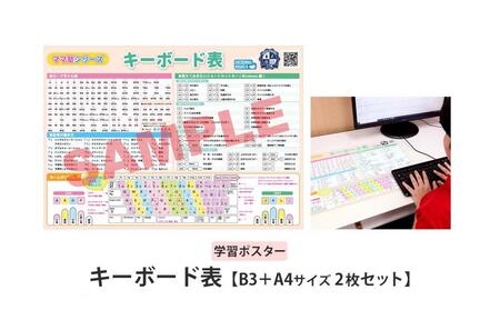 学習ポスター キーボード表[B3+A4 2枚セット]