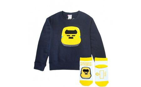 鉄道グッズセット(もこもこトレーナー100cmと子ども用くつした)