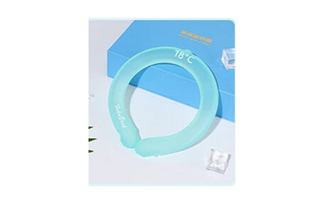 [グリーン]クールリング ネックリング ネック用 ネックピロー型 首冷却 クールネックバンド 熱中症対策 冷却グッズ 熱中症予防 即冷却温度 ひんやり 28度キープ 抗菌加工プラ 安全なPC素材 繰り返し使用