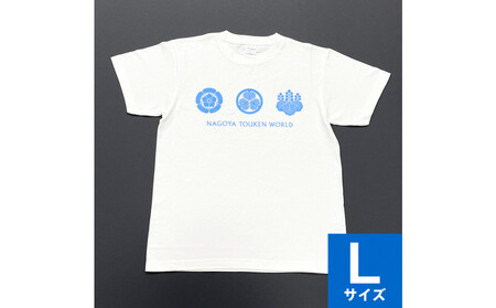 オリジナル【三英傑家紋Tシャツ】Lサイズ（ホワイト）／名古屋刀剣博物館