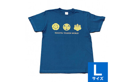 オリジナル[三英傑家紋Tシャツ]Lサイズ(ネイビー)/名古屋刀剣博物館
