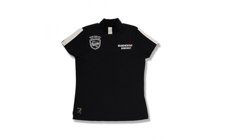 BUNCUREY　ゴルフウェア　半袖モックネック（BL23SS-02-507）ブラック／サイズ2