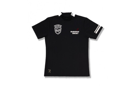 BUNCUREY　ゴルフウェア　半袖モックネック（BM23SS-02-044）ブラック／サイズ4