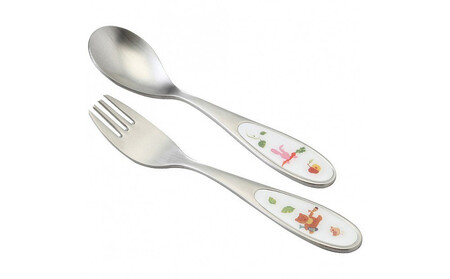 ナルミ みんなでたべよっ！ カトラリー 2点セット SK598-10