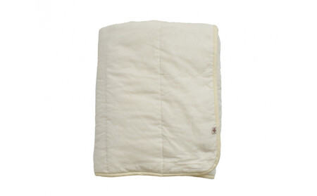 綿入りガーゼキルトケット シングル(ナチュラル・アイボリー)