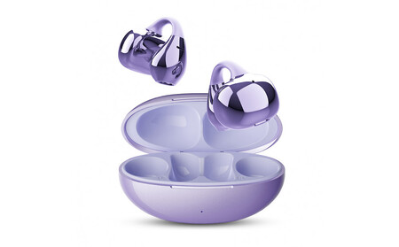 [2025年モデル] 空気伝導イヤホン Bluetooth5.4 TWS [パープル]ワイヤレスイヤホン イヤーカフ型 挟み込み 耳を塞がない ENC ノイズキャンセリング 単一指向性 自動ペアリング HiFi高音質 充電ケース付き 安定装着 防水防滴 軽量設計 日本語取扱説明書 [PL保険加入済み製品・安心]