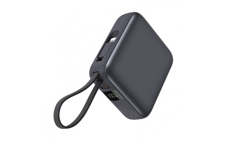 [2025年モデル]モバイルバッテリー 12000mAh 44.4Wh [グレー]大容量 3台同時充電 2本ケーブル内蔵 PD22.5W 急速充電 QC3.0 携帯充電器 防災電源 iPhone16 USB-A / Type-C / iPhone 出力 Type-C入力 高品質 コンパクト 防災グッズ PSE認証 [PL保険加入済み製品・安心]