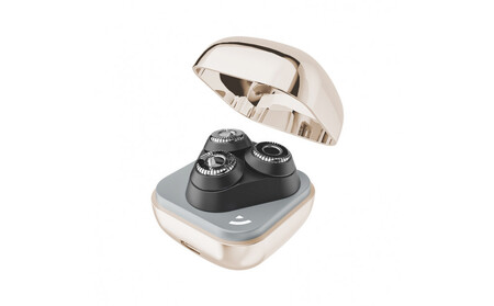 2025年新発売 髭剃り 電気シェーバー メンズ ＜ ベージュ＞ひげそり USB充電式 IPX7 防水防滴 コードレス 男性 深剃り 回転刃 3枚刃 コンパクト ポータブル Type-C タッチ制御 シェービング 高速モーター 静音作動 いつでも清潔 肌にやさしい 携帯便利 海外対応 1年間安心保証付き