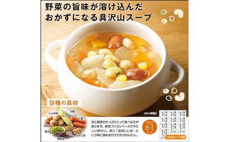 お豆と野菜のごろっとおかずスープ 1.6Kg 計10袋(160g×2袋)×5セット