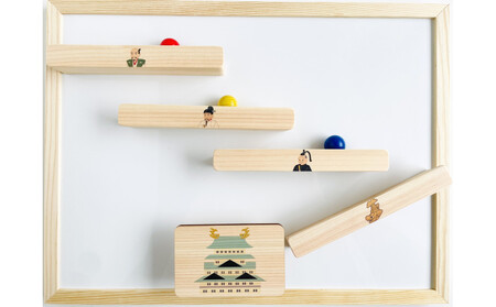 磁石でくっつくころがるクッコル なごや三英傑 天下泰平コロコロ 木のおもちゃ ボード付き