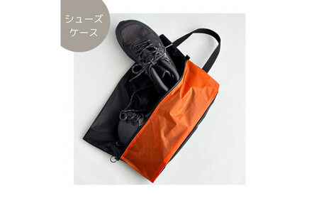 [Lサイズ・オレンジ]軽量ナイロン登山靴ケース シューズケース 着替えポーチ 旅行用 アウトドア ショートブーツ