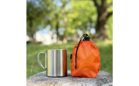 [XS 0.5L・オレンジ] 手のひらサイズの軽量ナイロン巾着袋